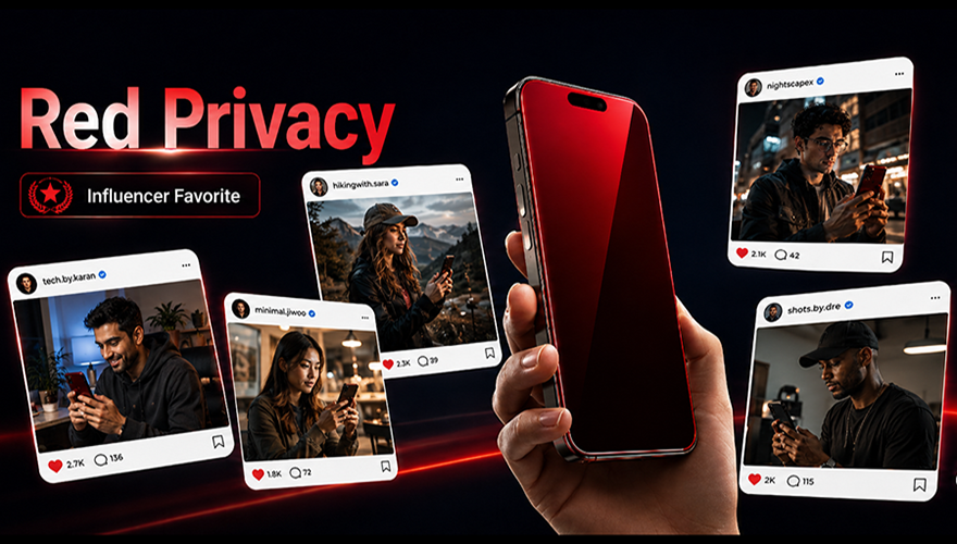 9H Tempered Glass Red Privacy Film Technology